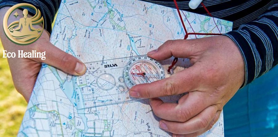 Cách sử dụng Bản đồ và La bàn (hoặc ứng dụng) khi lạc đường.